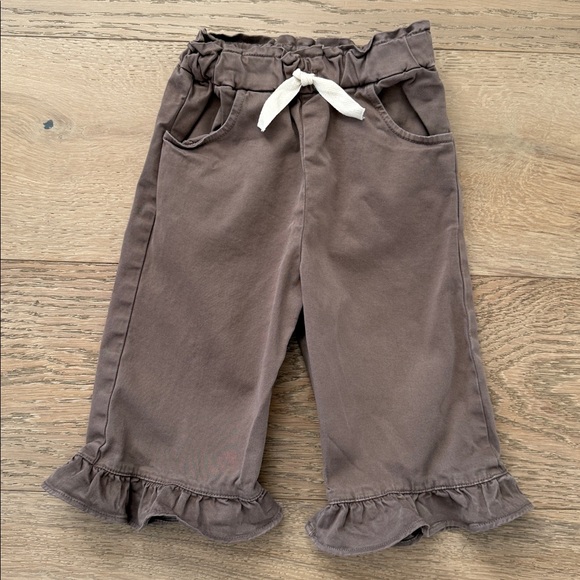Zara Brown Ruffled Pants size 1 1/2 years (18 months) - Picture 5 of 7